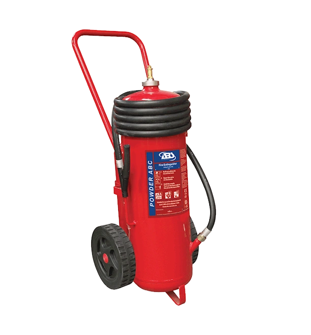 Extincteur à poudre polyvalente ABC 25 Kg sur roues