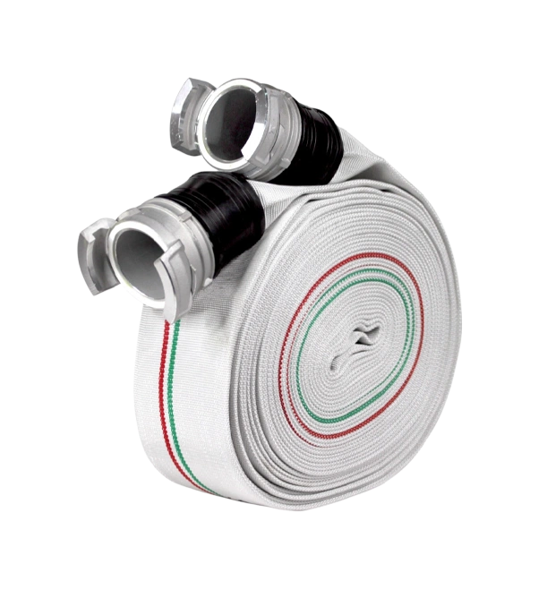 Tuyau souple pompier blanc/rouge DN45 à DN100